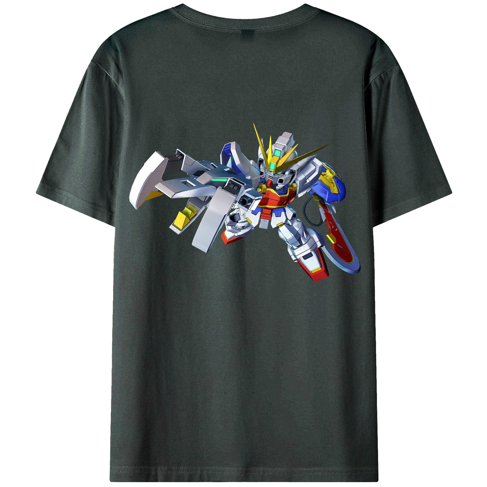 （画像用） 機動戦士ガンダム Mobile Suit Gundam 綿100％ メンズ半袖Tシャツ（バックプリント） 通気性